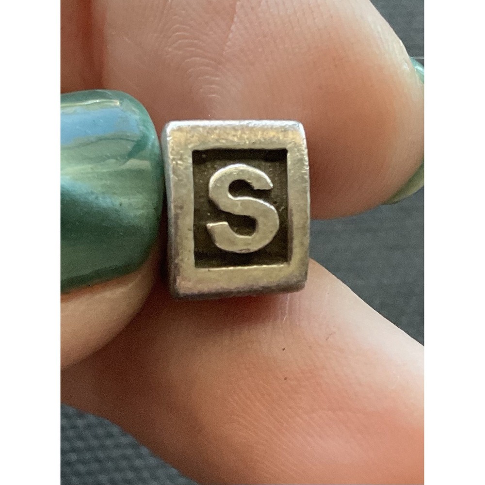 Pandora sterling silver letter "S" charm ALE 925 Alphabet - Picture 4 of 5